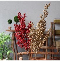 Simulation of fortune fruit golden red hair fruit Christmas fruit simulation red bean fortune fruit simulation single red fruit