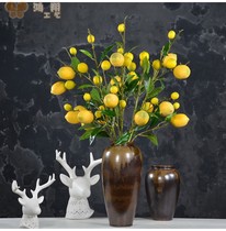 Simulation lemon branch lemon fruit simulation tree matching hotel decoration model room floor flower green plant decoration