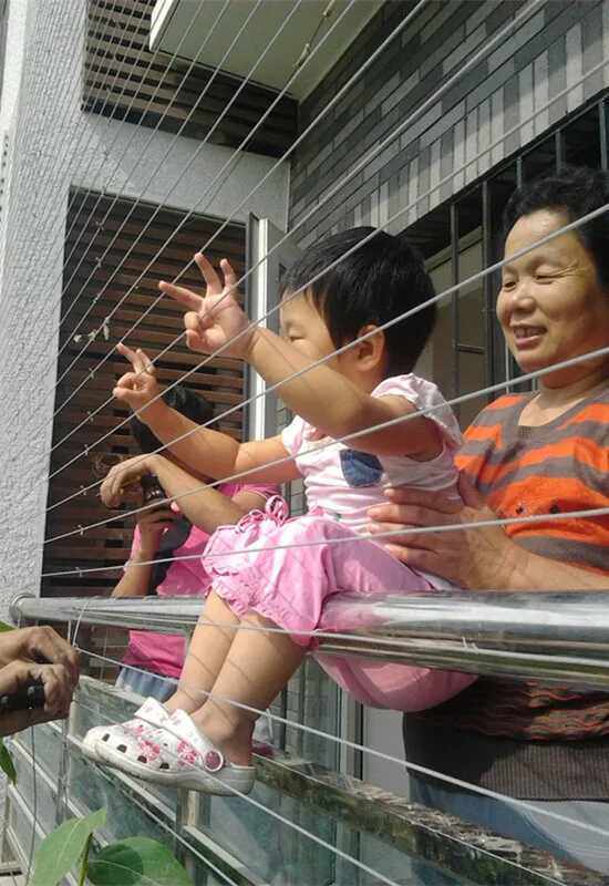 Invisible guardrails integrated self-mounted window protective screen invisible high through outer open window inner open window sliding window protective window screen fence-Taobao