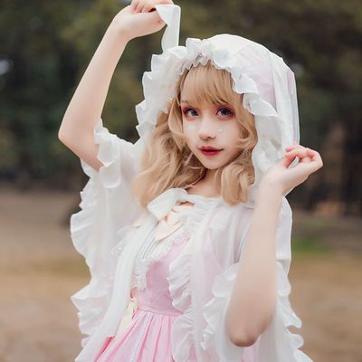 taobao agent Cute shiffon cardigan, thin summer trench coat, Lolita style