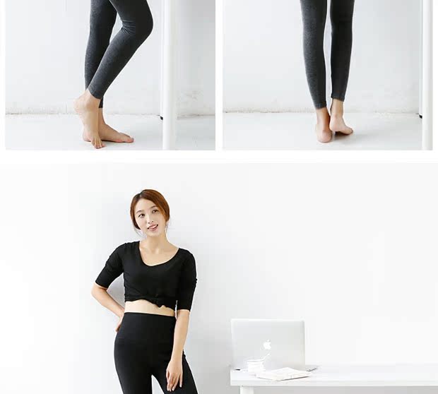 Quần eo cao phần mỏng quần mùa thu nữ đơn mảnh cotton slim quần ấm dòng quần quần cotton có kích thước lớn 07 quần giữ nhiệt nữ