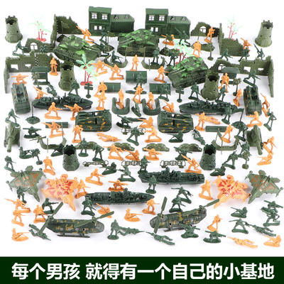 Children's military Little Soldier 2 war scene model toy set, war simulation army battle sand table entertainment