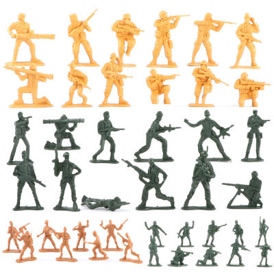Bagged multi-style children's World War II mini soldiers, war army soldiers fighting plastic miniature sand table model toys