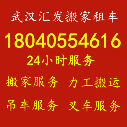 Wuhan moving handling master manpower handling heavy load forklift rental crane lifting service truck unloading goods upstairs