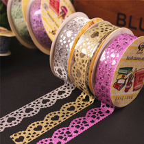 Handmade diy album album Accessories tools Gold powder glitter lace tape about 1 meter roll