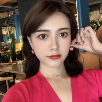 Super Fairy Butterfly Earrings 2022 New Tide 925 Pure Silver Needle 100 Hitch Minimalist Sweet Temperament Small Ear Accessories Woman