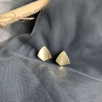 South Korea Brief About 925 Pure Silver Needle Advanced Sensation Geometric Ear Pins port Wind and European and American retro Earrings Frosty Wind Earrings