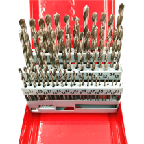 51 pieces of straight handle twist drill bit set woodworking Aluminum plastic hole white steel set drill bit drill nozzle 1-6mm