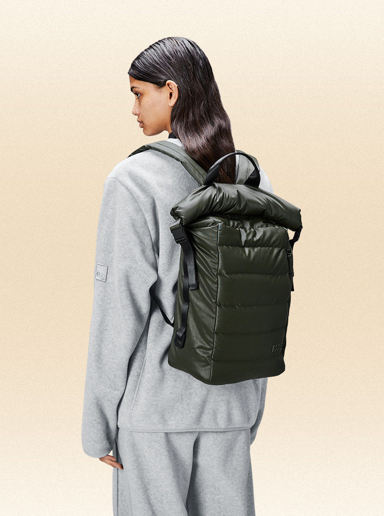 рюкзак rains 户外防水后揹包 软垫卷口肩包bator puffer backpack/14600