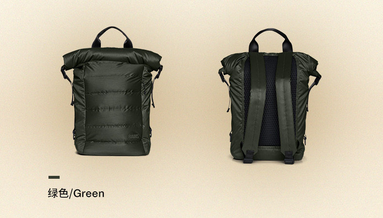 рюкзак rains 户外防水后揹包 软垫卷口肩包bator puffer backpack/14600