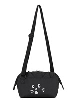 Spot NE-NET meow meow surprise cat messenger shoulder bag black wild zipper snap double layer