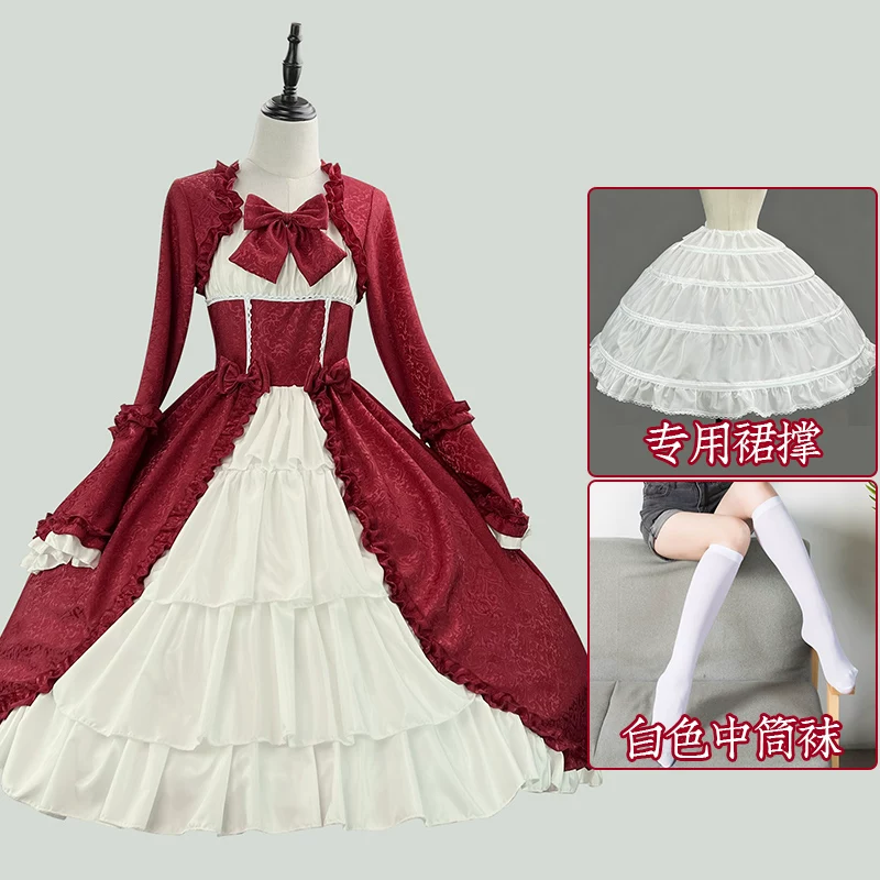 Платье ретро «маленькая принцесса» Lolita, европейский стиль, размеры S–5XL, пышная юбка