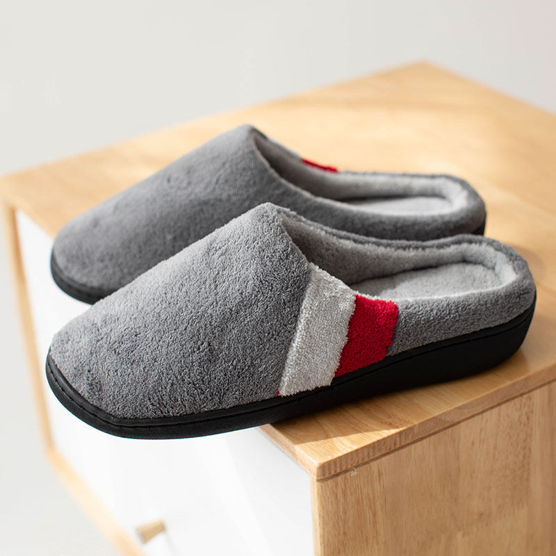 Winter large size men's slippers coral fleece slippers home slippers cotton slippers bag with couples indoor cotton shoes