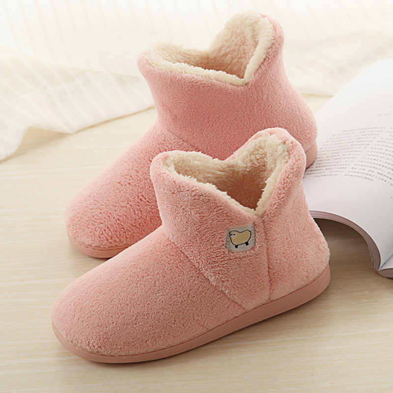 Cotton Slippers Women Bag Heel Winter Warm Moon Shoes Autumn Winter Plus Suede Warm Indoor Home Shoe Thickened Lovers Slippers