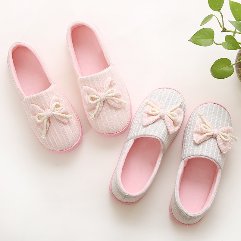 Moon Shoes Spring Autumn Home Indoor bag heel Thick Bottom Cotton Slippers Women Maternal Postnatal Soft Bottom Non-slip Moon Slippers