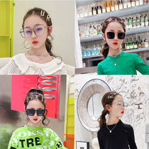 Girl hairclip star with headdress letter banghai clip childrens metal retro side clip Net red ocean gas word clip