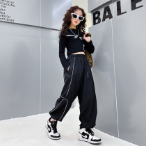 Girl Nets Red Suit 2022 Spring Children Anti Hair Street Dance Jazz Loose Trendy Casual Trends Two Sets of Tides