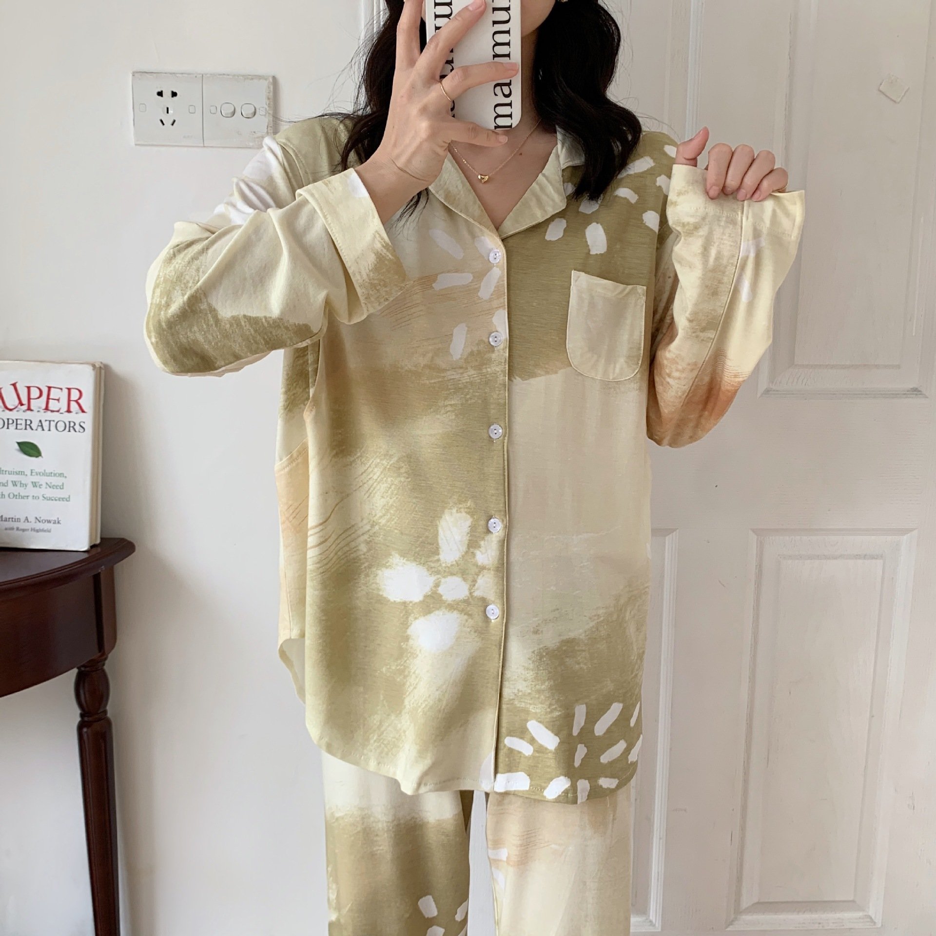 To be Maternity Moon Children Summer Modale Breastfeeding Sweat long sleeves Pregnant Woman Pyjamas Breathable laces Breathable Breastfeeding thin Family Guy