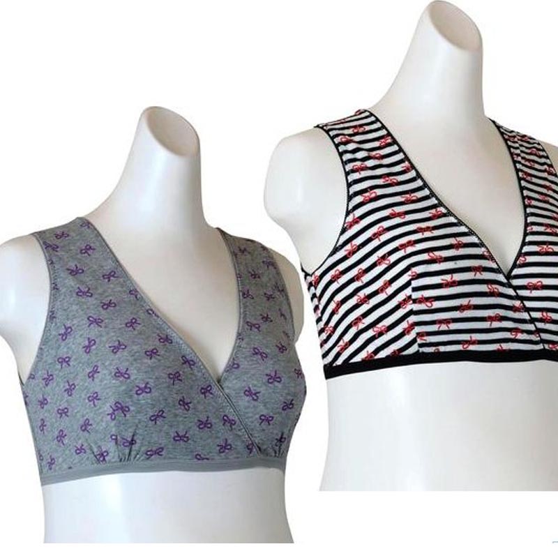 Mid-aged vest style slim fit head comfort sports lingerie women No steel ring No marks Mama bra Grand bra cup