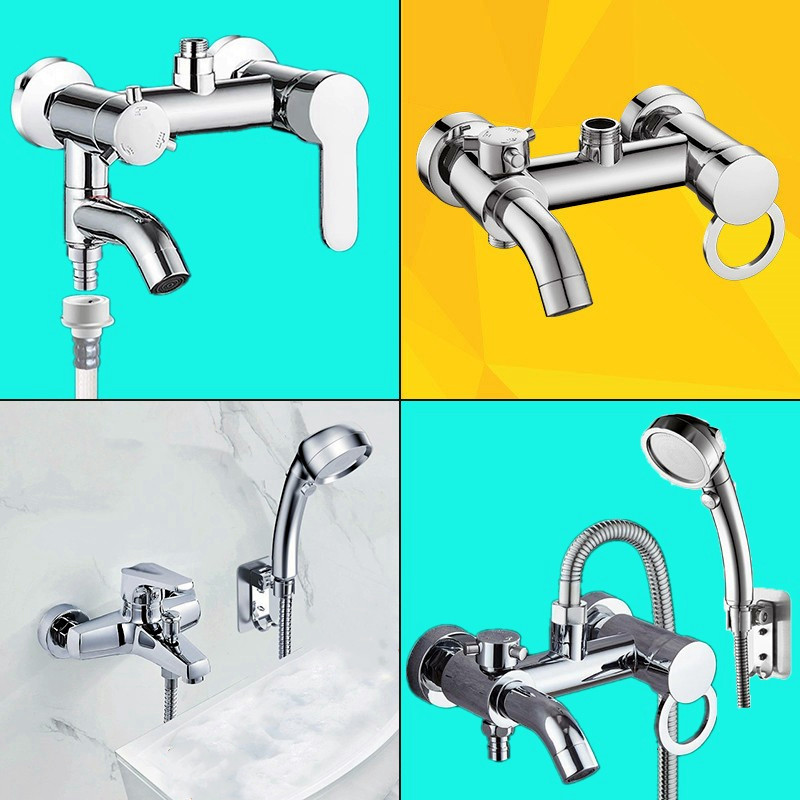 Copper three-gear can pick up washing machine Hand spray bath Three-water shower multifunction hot and cold water tap water-mixing valve suit