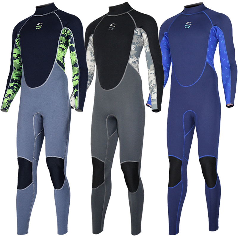2mm snorkeling jellyfish thickened warm sun protection outdoor winter swimming surf long sleeve long pants full-body swimsuit
