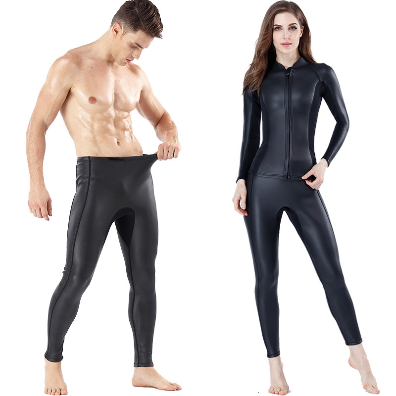 2mm CR light leather snorkeling jellyfish trousers surf winter swimming thickened cold-proof swimming trunks triathlon buoyancy rubber pants