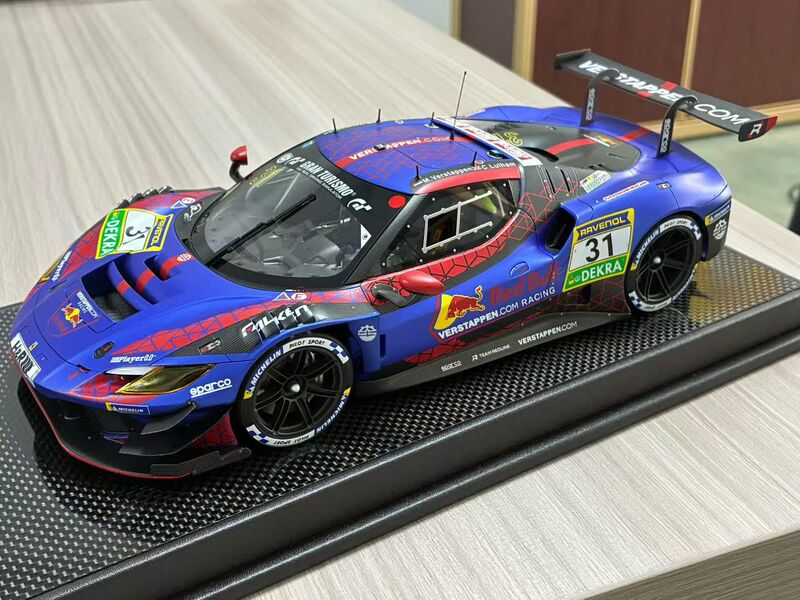 Vmb 1/18 Ferrari 296 Gt3 Nürburgring Supercar Racing Car Verstappen Test Car Championship Car