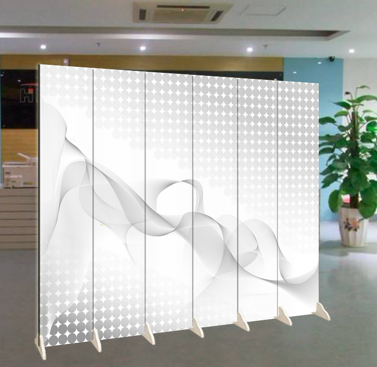Tên công ty logo mặt trước tường tùy chỉnh phân vùng màn hình di động gấp hiện đại tối giản cửa hiên Trung Quốc - Màn hình / Cửa sổ vách lam gỗ