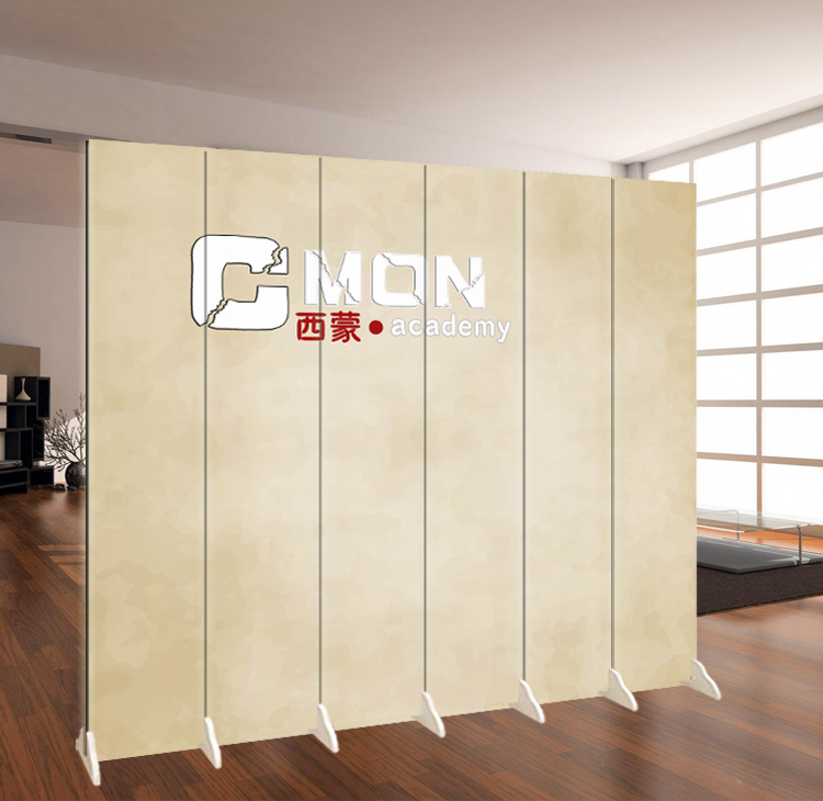 Tên công ty logo mặt trước tường tùy chỉnh phân vùng màn hình di động gấp hiện đại tối giản cửa hiên Trung Quốc - Màn hình / Cửa sổ vách lam gỗ