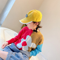 Filifys wardrobe girls knitting shirt 2021 fall new CUHK child retro style Fashion Hit children dress sweaters