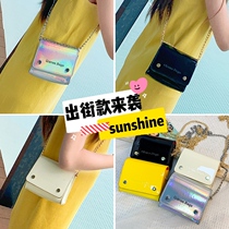 Fifis wardrobe girl small patent leather bag shoulder cross Korean multi-color chain fashion foreign style childrens bag tide