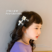 Girls Pearl hairclip children cute hair accessories girls headwear hairclip wild pearl children small hairpin-music of the tide