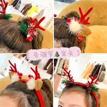 Girls Headband 2020 New Korean version of ins hairclip Children Christmas Red Accessories Girl Antlers Headwear