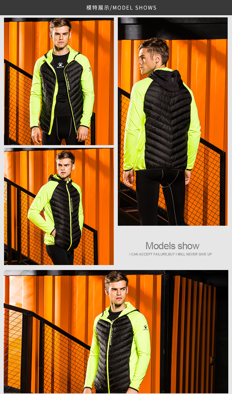 Chính hãng KELME Kalmei mới thể thao giản dị bông áo khoác nam chạy áo khoác khâu trùm đầu bông phù hợp với áo phao nữ dáng dài 2020