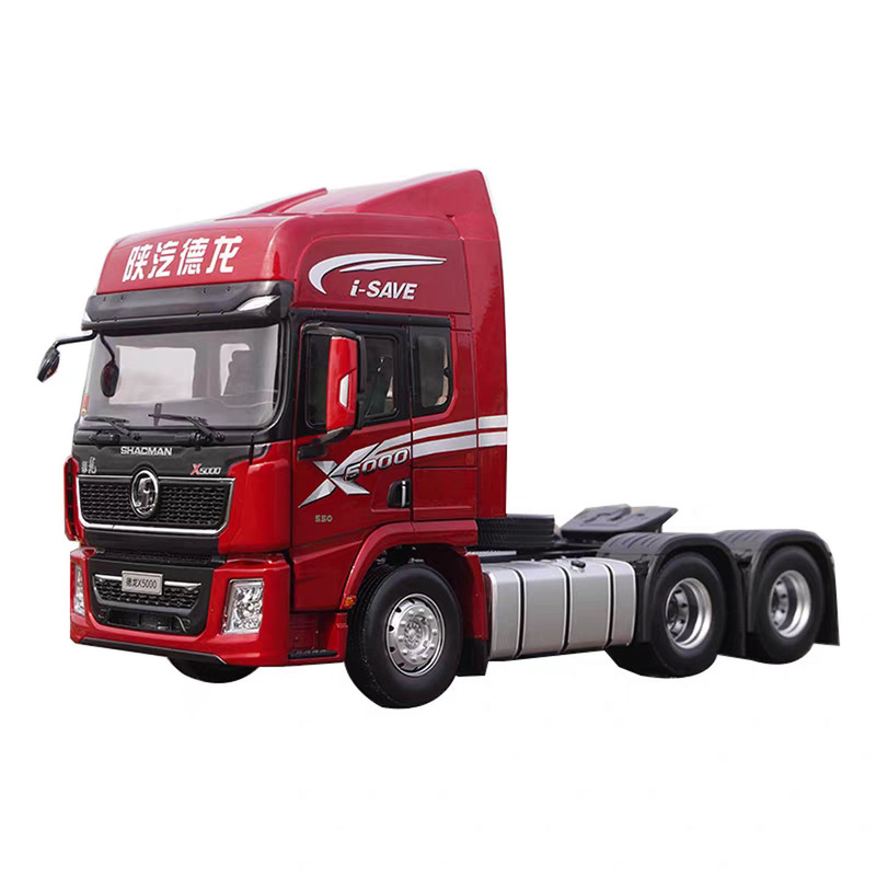 Original Factory 1:24 Shaanxi Automobile Delong X5000 Tractor Truck X3000 Trailer Alloy Truck Model Ornament Collection