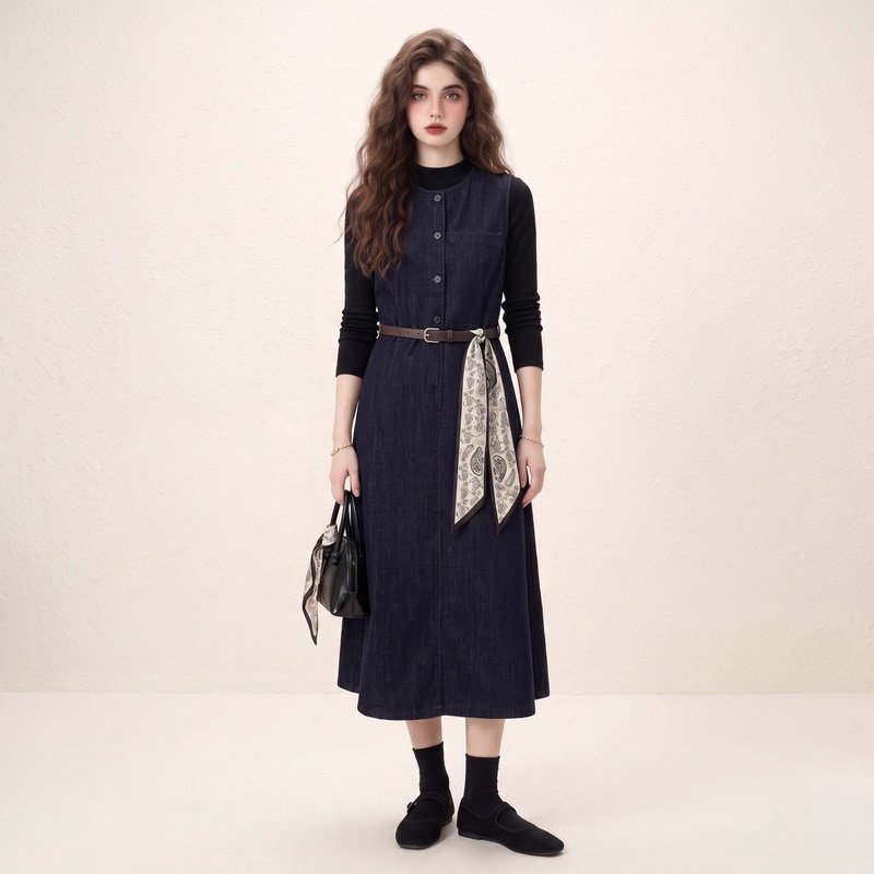 Morin High-End Elegant Waist-Cinching Dress Set for Women, Autumn 2026 New Commuter Two-Piece Set Morin High-End Elegant Waist-Cinching Dress Set for Women, Autumn 2026 New Commuter Two-Piece Set