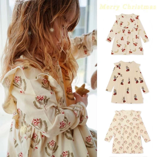 Брендовое детское рождественское платье, юбка, коллекция 2021, детская одежда, европейский стиль