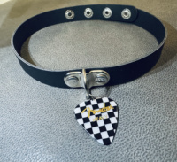 Punk rock musician accessories choker necklace fender guitar pick collar necklace necklace