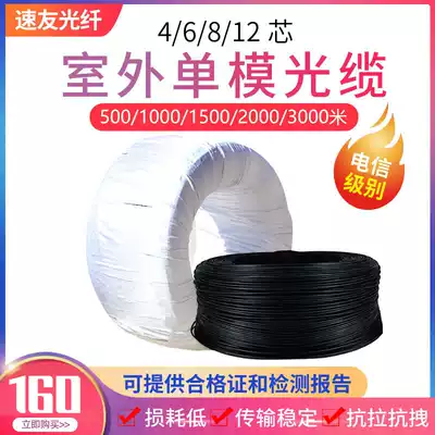 Suohao GYXTW-4B1 single-mode outdoor optical fiber 4 core 6 8 12 core armored optical cable overhead buried central beam tube