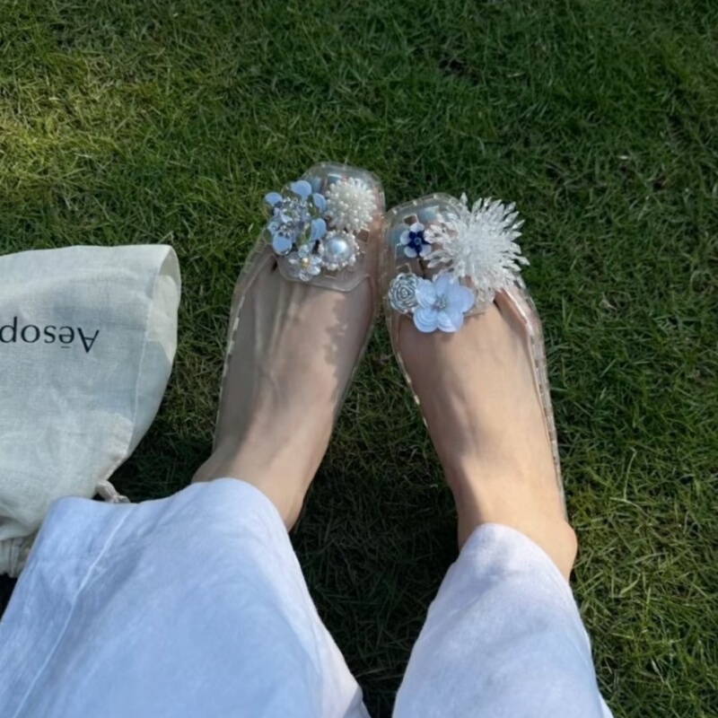 In-Stock Korean New Shoe Charms Jelly Shoe Accessories Clogs Crystal Shoe Decorations Sequins Rhinestones Hardware Shoe Buckles