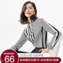 [giá gấp rút 66 nhân dân tệ] Áo sơ mi nữ mỏng chuyên nghiệp mùa xuân Han Fan áo sơ mi dài tay voan sọc áo sơ mi nữ dài tay công sở
