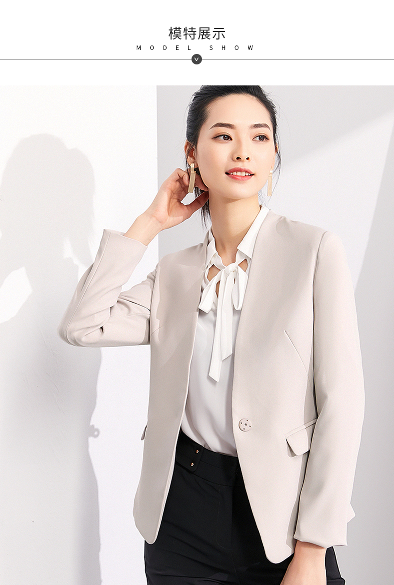 [99 nhân dân tệ] Shangdu Bila 2018 mùa thu mới OL Slim V cổ dài đoạn nhỏ phù hợp với áo khoác nữ áo kiểu nữ đẹp tuổi 40
