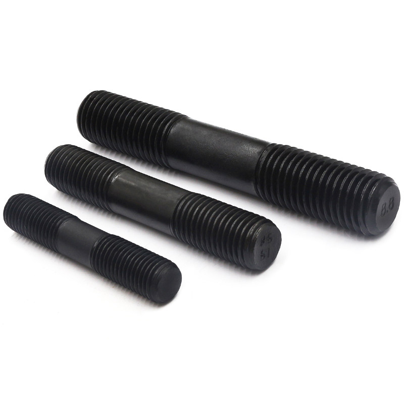 8 Grade 8 blackened double-headed screw 45# quenching high-strength screw bolt M36*150*200 and other bolt rods