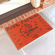 One orange entry door mat household entrance entrance door porch mat simple modern scrub PVC wire ring doormat