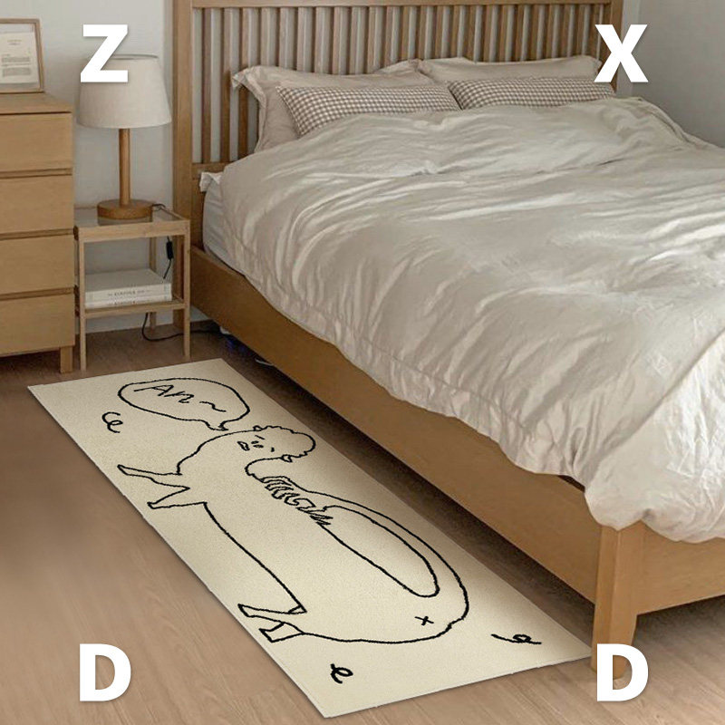 One Orange Cartoon Cartoon Cartoon Carpet Home Bedroom Bedside Blanket Long Pad Living-room Tea Table Blanket in doormat