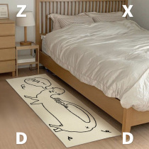 One Orange Cartoon Cartoon Cartoon Carpet Home Bedroom Bedside Blanket Long Pad Living-room Tea Table Blanket in doormat