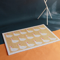 Cartoon cute duck floor mat home door non-slip wire ring door mat access door mat can be cut into the door mat