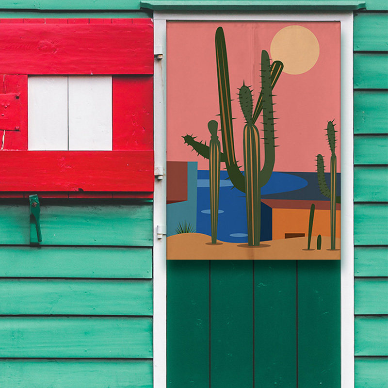 Moroccan custom cloth art ins door curtain Home fabric Cotton Hemp half-curtain Bedroom Kitchen Make-up Room Separator Curtain