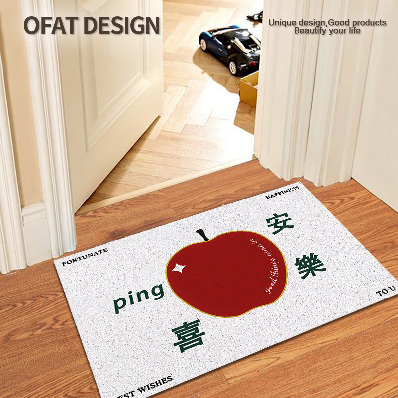 One Orange Christmas Series Ground Mat home entrance door Entrance Doorway Mat to scrub pvc silk Circle Anti-slip mat