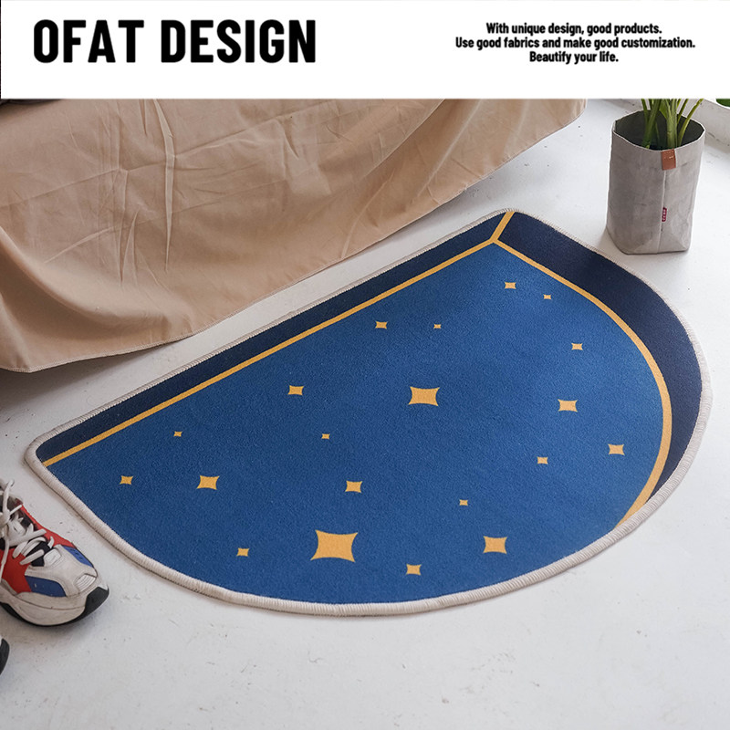 An orange window series Belgian suede cushion door easy to clean anti-slip door cushion for home bedroom modern carpets